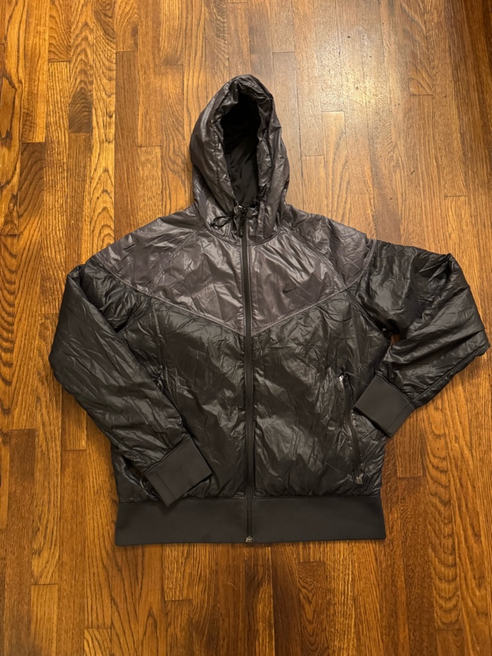 Vintage Nike windbreaker hooded lined jacket large